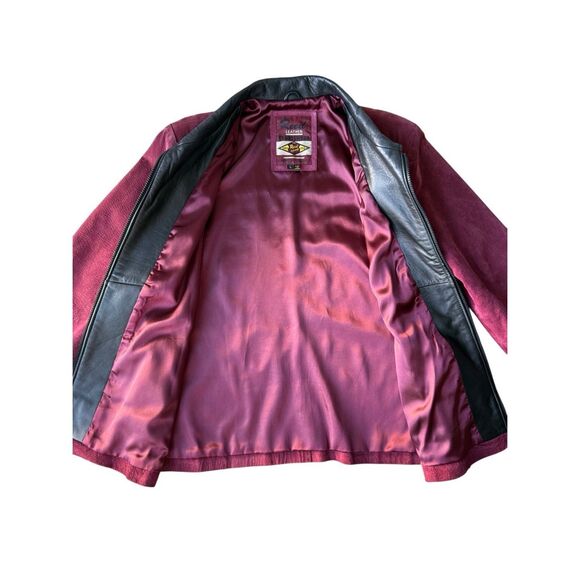 Vintage Reed Leather Sportswear Burgundy Genuine Leather jacket - Picture 6 of 12